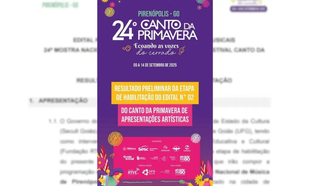 Canto da Primavera anuncia habilitados do Edital nº 2