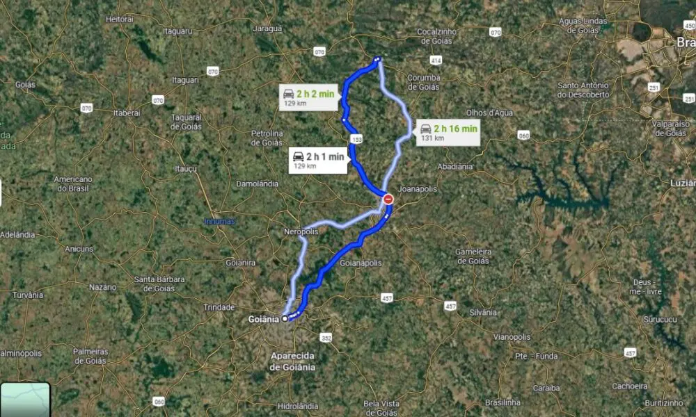 Como chegar a Pirenópolis de carro ou moto saindo de Goiânia