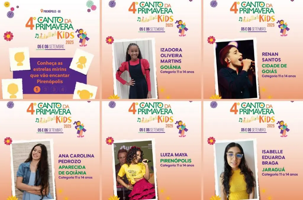 Canto da Primavera Kids anuncia talentos de 11 a 14 anos