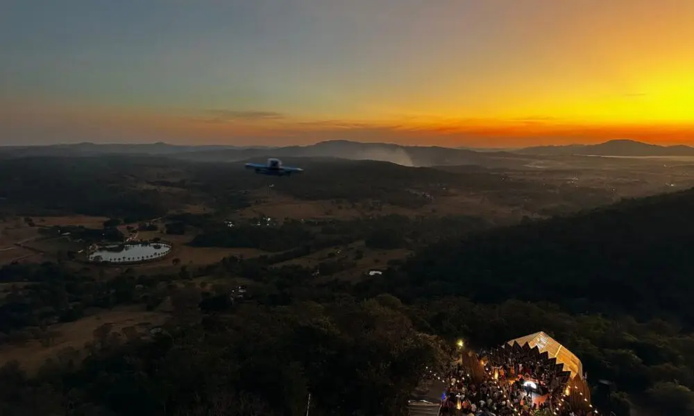 A magia do entardecer vista do Sky Piri