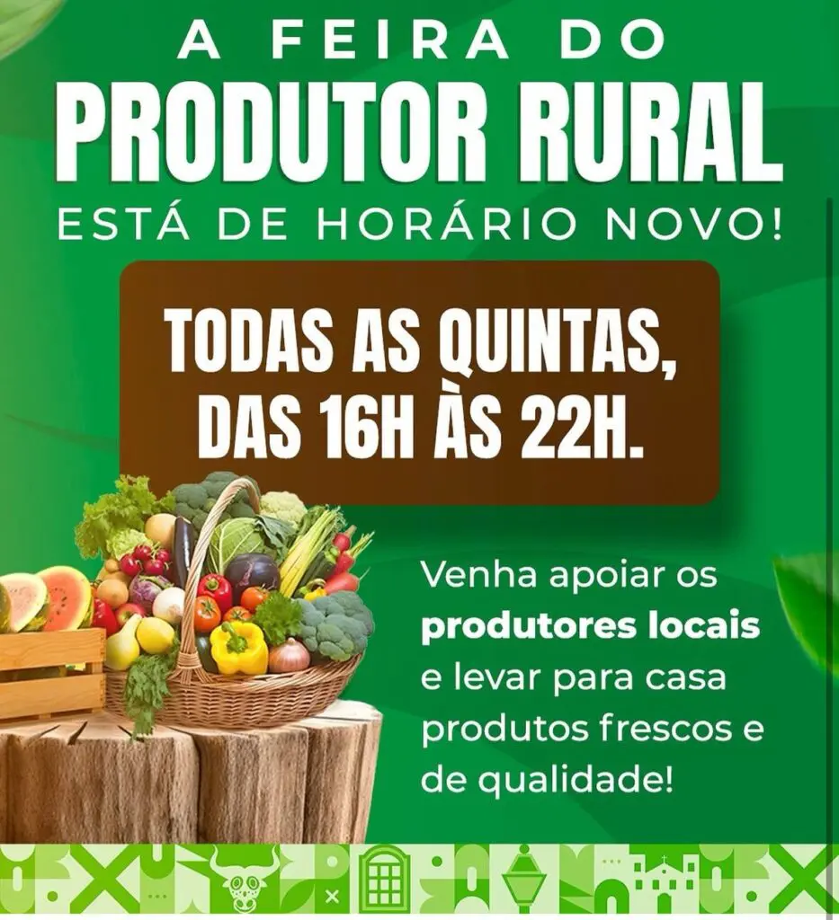 Feira do Produtor Rural de Pirenópolis agora é às quintas