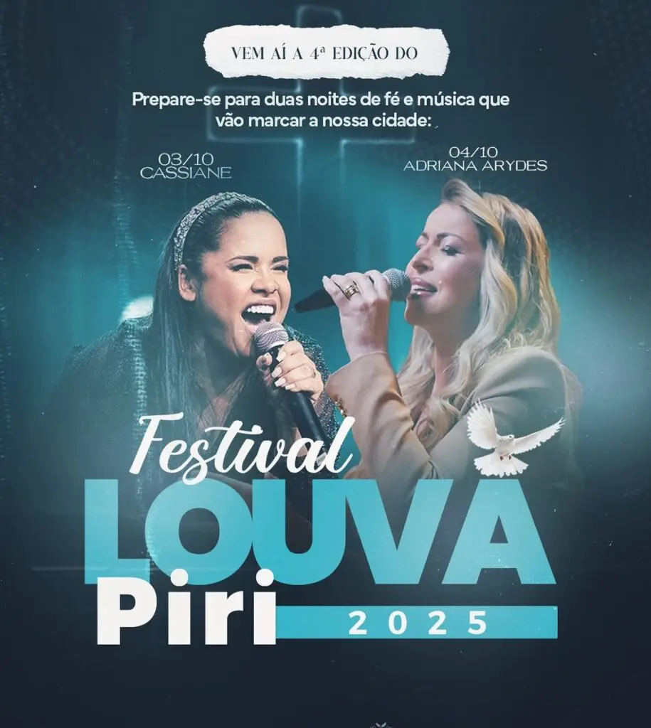Festival Louva Piri 2025 anuncia programação com Cassiane e Adriana Arydes