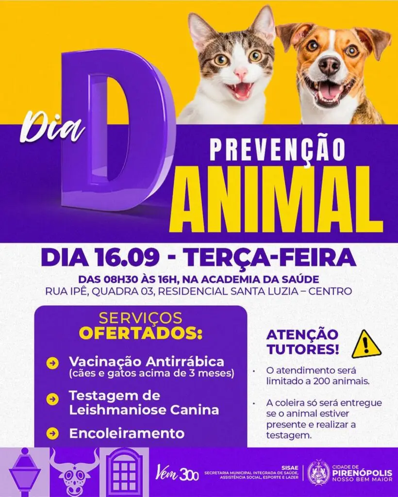 Dia D da Prevenção Animal acontece em Pirenópolis