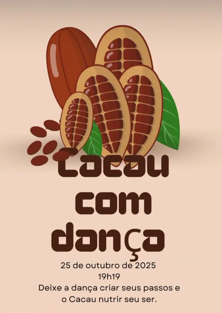 Cacau com Dança une yoga, dança livre e autoconhecimento Cacau com Dança une yoga, dança livre e autoconhecimento