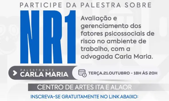 Palestra em Pirenópolis: Fatores Psicossociais no Trabalho Palestra em Pirenópolis: Fatores Psicossociais no Trabalho