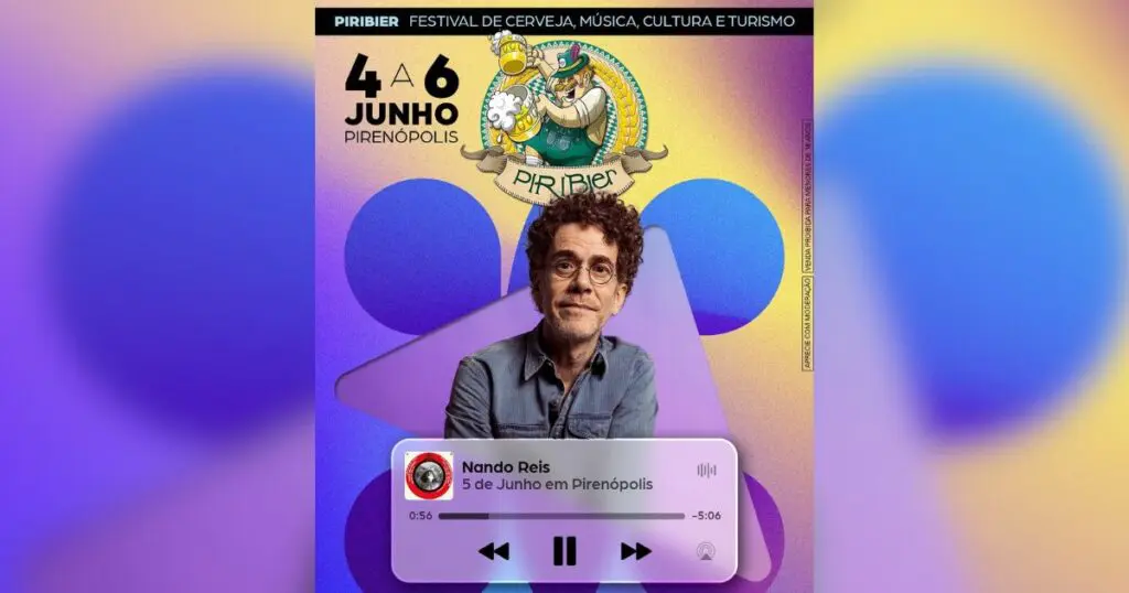 Nando Reis confirmado no PiriBier 2026 em Pirenópolis