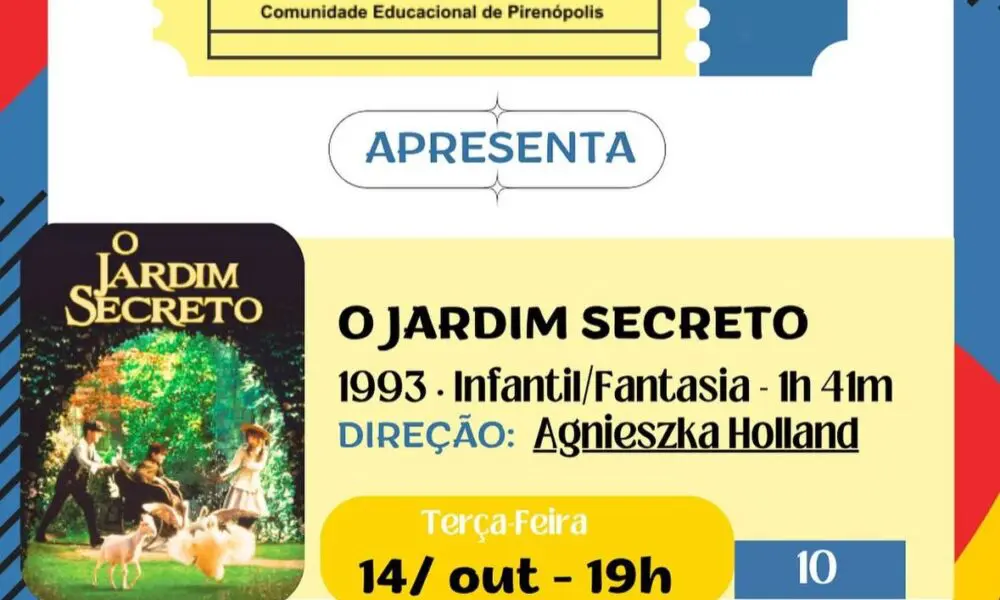 Cine COEPI exibe "O Jardim Secreto" em Pirenópolis