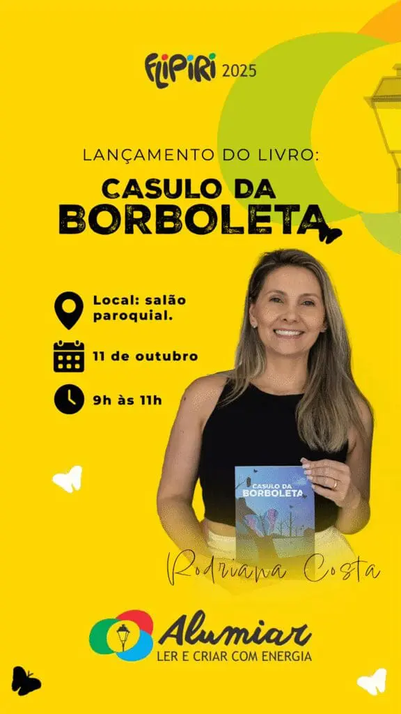Lançamento do livro “Casulo da Borboleta” na Flipiri 2025