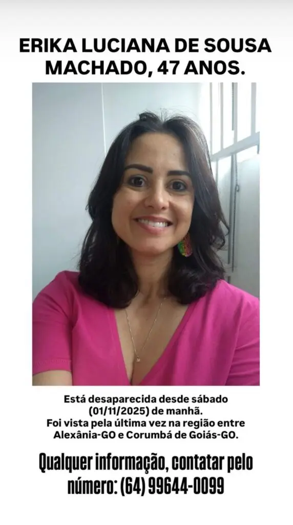 Fam&iacute;lia faz apelo por biom&eacute;dica desaparecida em Corumb&aacute;-GO