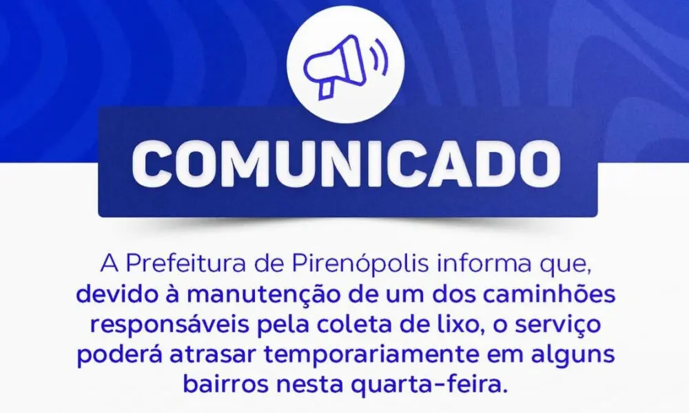 Atraso temporário na coleta de lixo em Pirenópolis