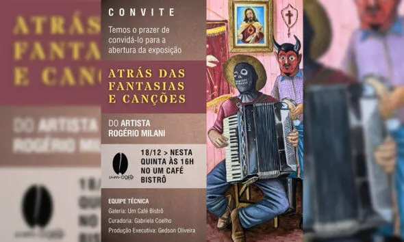Um Café Bistrô recebe exposição de Rogério Milani Um Café Bistrô recebe exposição de Rogério Milani