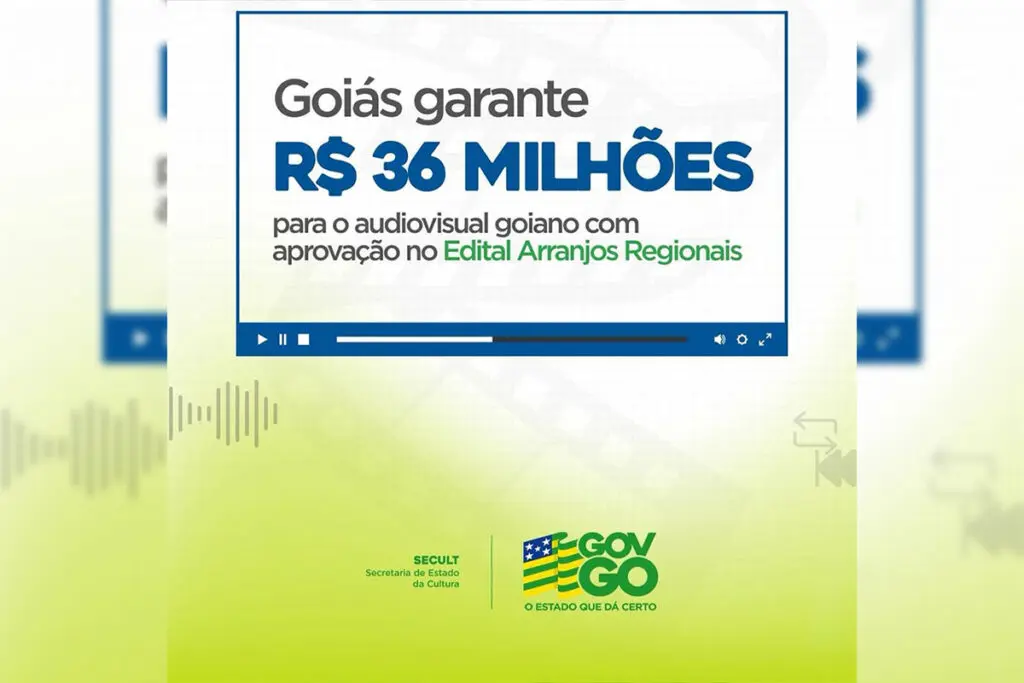 Goiás garante R$ 36 milhões para o audiovisual com edital nacional