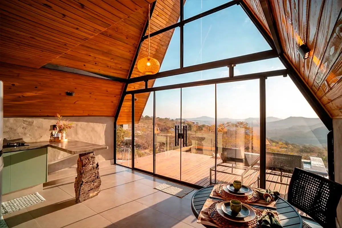 Cabanas do Ouro em Pirenópolis oferecem vista e privacidade