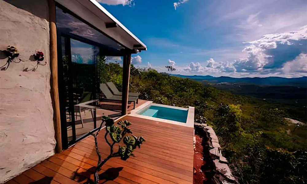 Cabanas do Ouro em Pirenópolis oferecem vista e privacidade