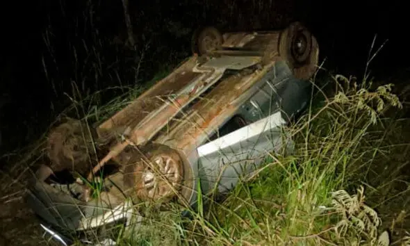 Capotamento GO-225 deixa motorista ferida entre Pirenópolis e Corumbá