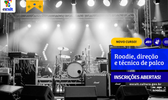 Curso gratuito de Roadie, Direção e Técnica de Palco abre inscrições