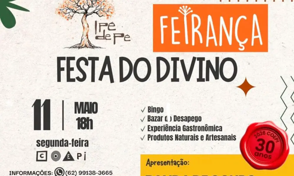 Feirança Festa do Divino: o que acontece dia 11 em Piri