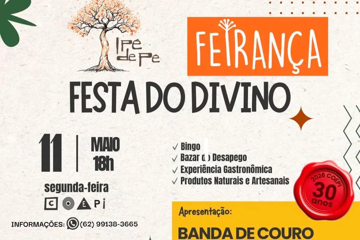 Feirança Festa do Divino: o que acontece dia 11 em Piri