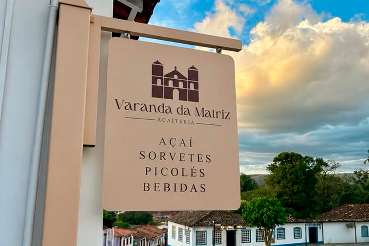 Açaíteria Varanda da Matriz com vista privilegiada em Pirenópolis
