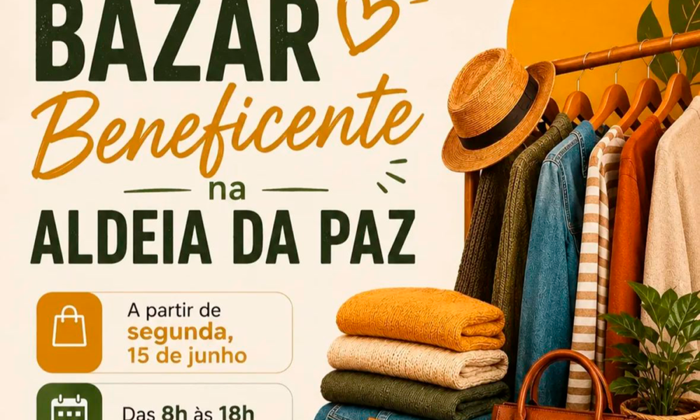 Aldeia da Paz divulga Bazar Beneficente em Pirenópolis