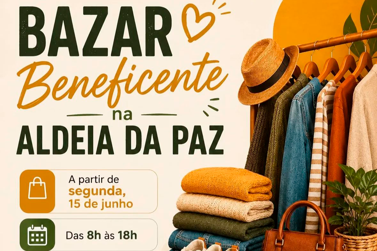 Aldeia da Paz divulga Bazar Beneficente em Pirenópolis: Participe!