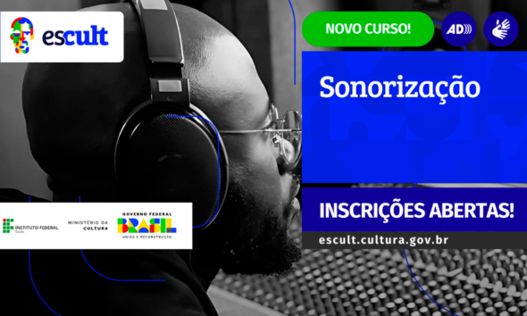 Curso de Sonorização abre inscrições para formação gratuita