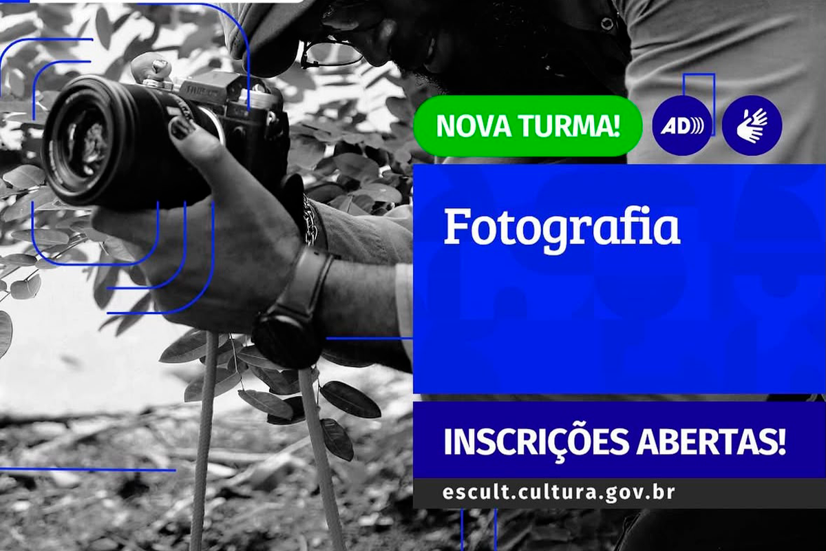 Curso gratuito de fotografia está com inscrições abertas