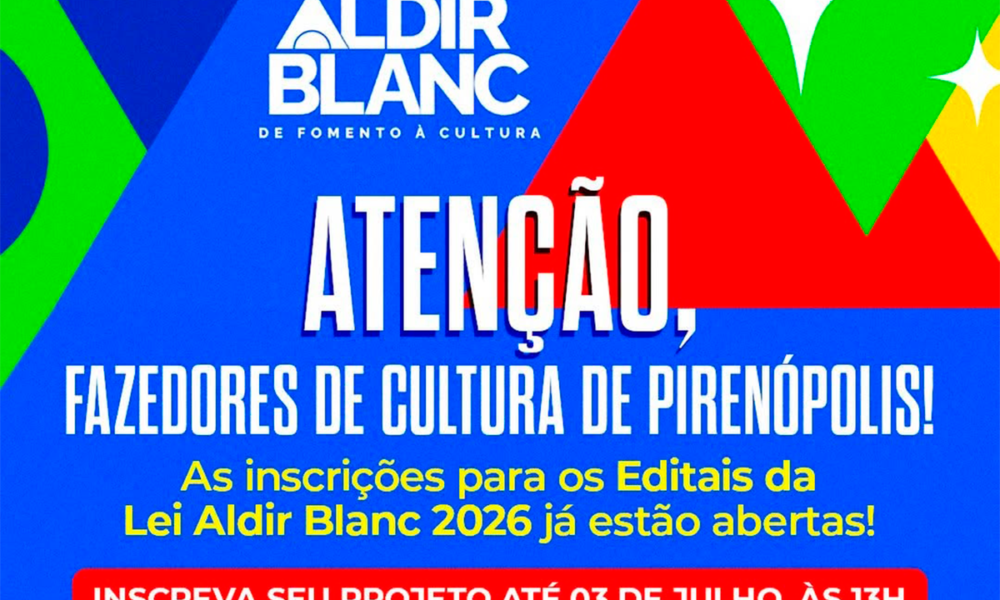 Editais da Lei Aldir Blanc 2026 abrem inscrições em Pirenópolis