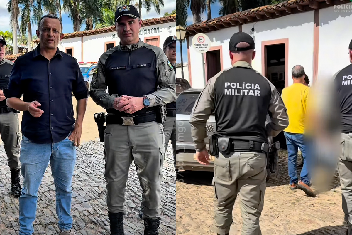 Foi preso o empresário que agrediu mulher em Pirenopolis