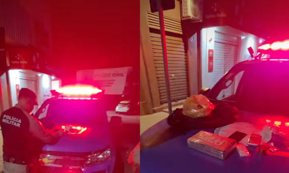 Homem com tablete de cocaína é preso em Pirenópolis