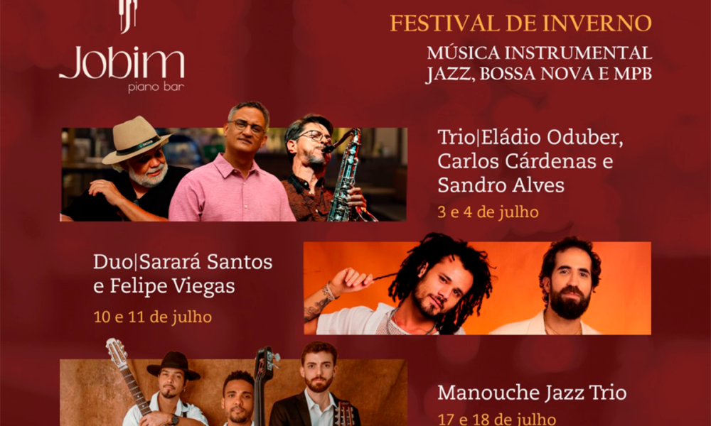 Festival de Inverno em Pirenópolis chega ao Jobim Piano Bar