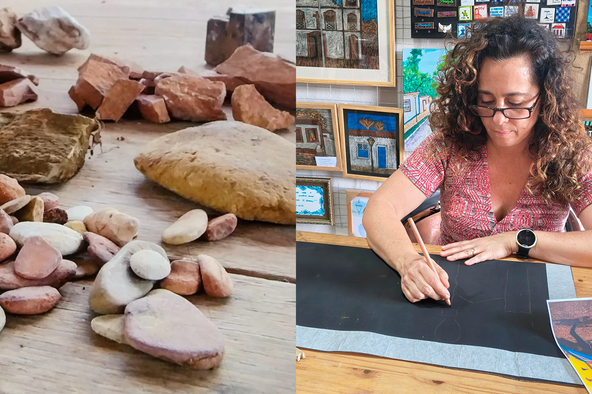 Juliane Pina expõe Metargilito: Pinturas de Chão e Passado