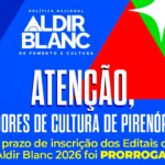 Lei Aldir Blanc 2026: Prefeitura de Pirenópolis Prorroga Prazo