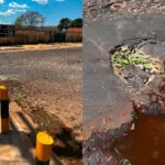 Buraco na Vila Matutina preocupa moradores em Pirenópolis