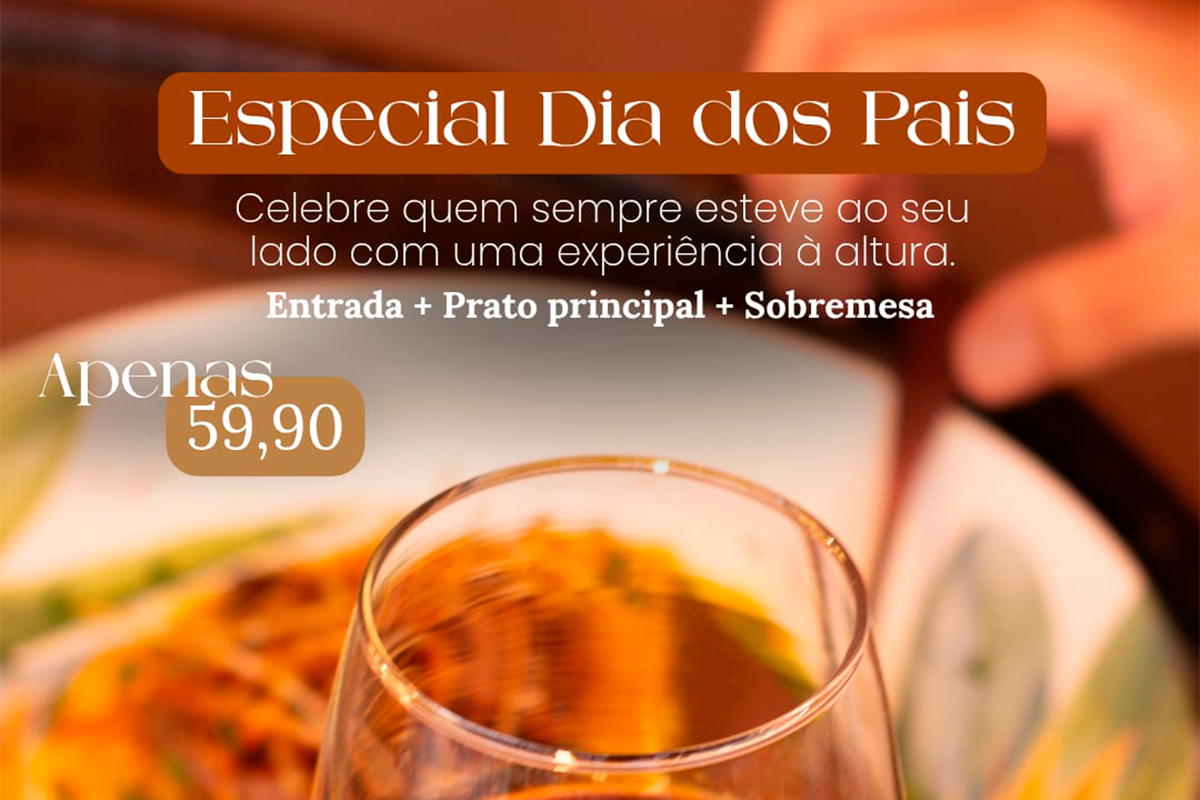 Dia dos Pais em Pirenópolis ganha menu especial no Des Arts