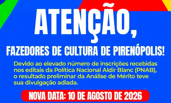 PNAB Pirenópolis: resultado preliminar da análise é adiado