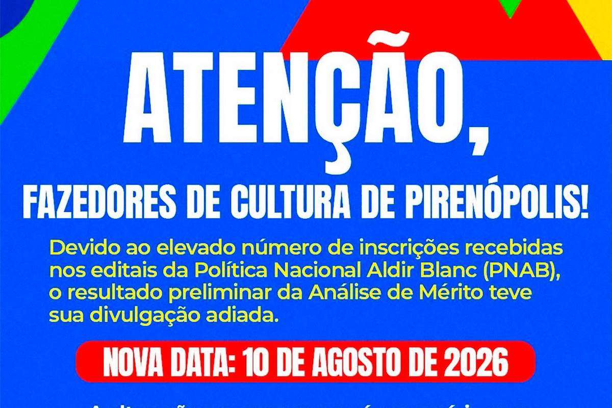 PNAB Pirenópolis: resultado preliminar da análise é adiado