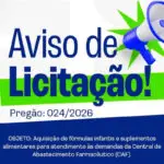 Prefeitura de Pirenópolis abre pregão para fórmulas e suplementos