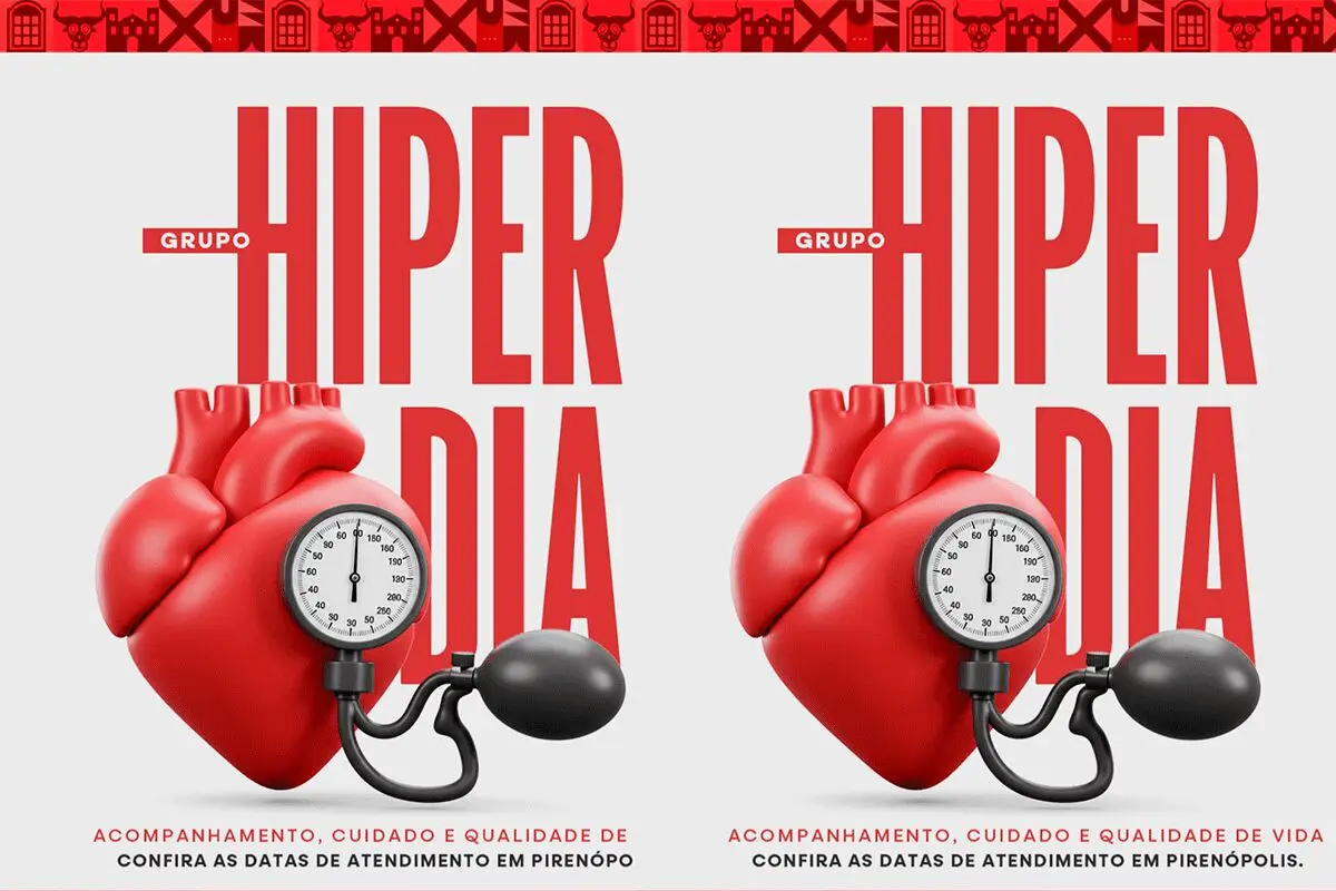 Prefeitura divulga agenda do Hiperdia Pirenópolis em agosto