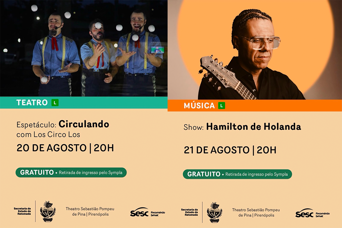 Programação cultural leva grandes atrações ao Theatro de Pirenópolis