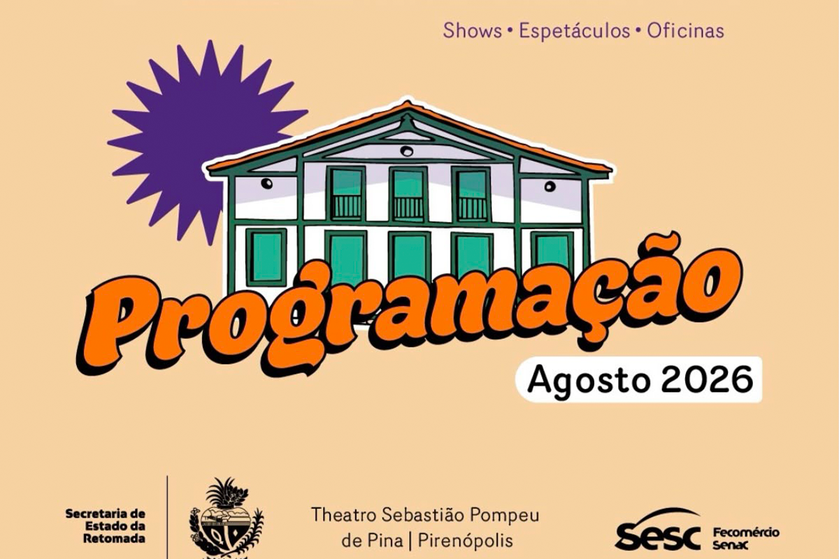 Programação cultural leva grandes atrações ao Theatro de Pirenópolis