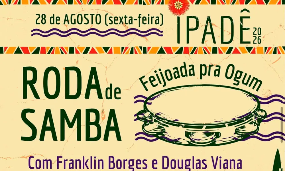 Roda de Samba e Feijoada pra Ogum marcam o Ipadê em Pirenópolis