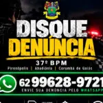 37 BPM cria canal de denúncias pelo WhatsApp em Pirenópolis