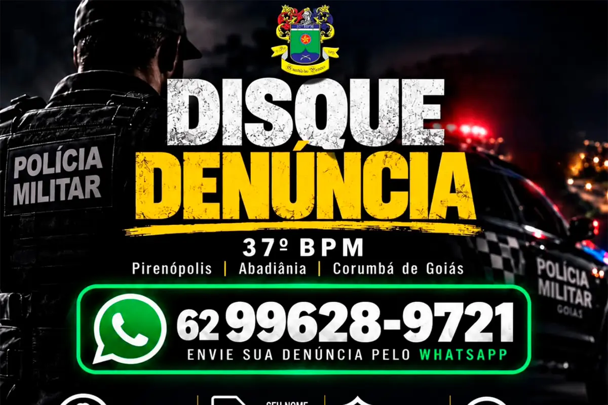 37º BPM cria canal de denúncias pelo WhatsApp em Pirenópolis
