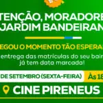Entrega de matrículas: 2 bairros recebem documentos