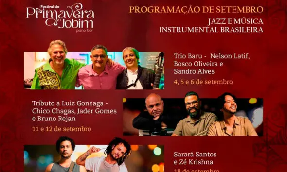 Festival da Primavera reúne música no Jobim Piano Bar