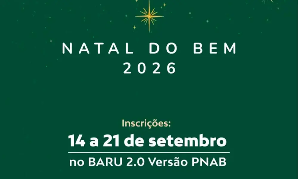 Natal do Bem 2026: edital aberto para 58 apresentações