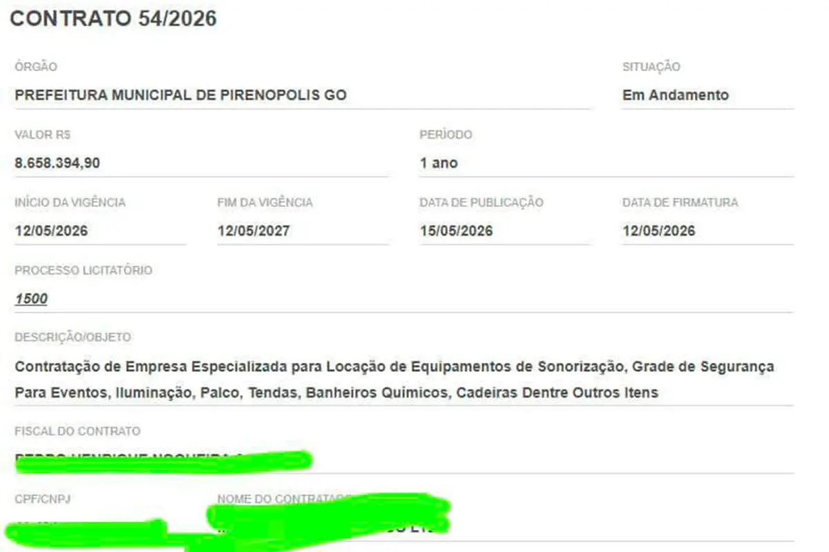 Prefeitura de Pirenópolis paga R$ 650 mil por show de Zezé Di Camargo