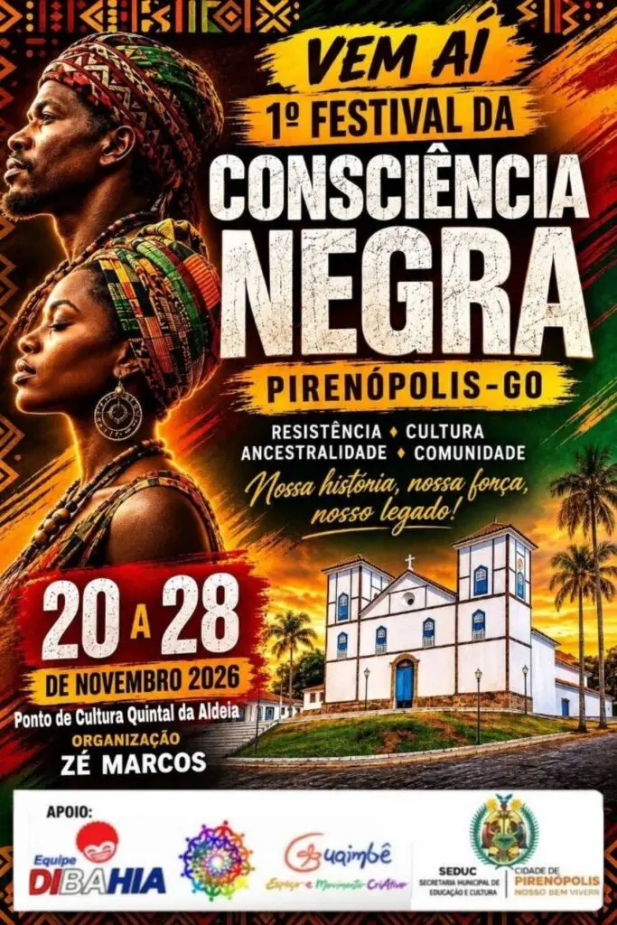 Pirenópolis recebe 1º Festival da Consciência Negra entre 20 e 28 de novembro