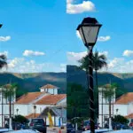 Atrás da Igreja Matriz de Pirenópolis, história e montanhas